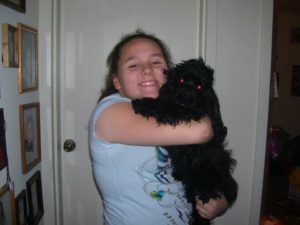 12-year-old me and my dog, Jordin